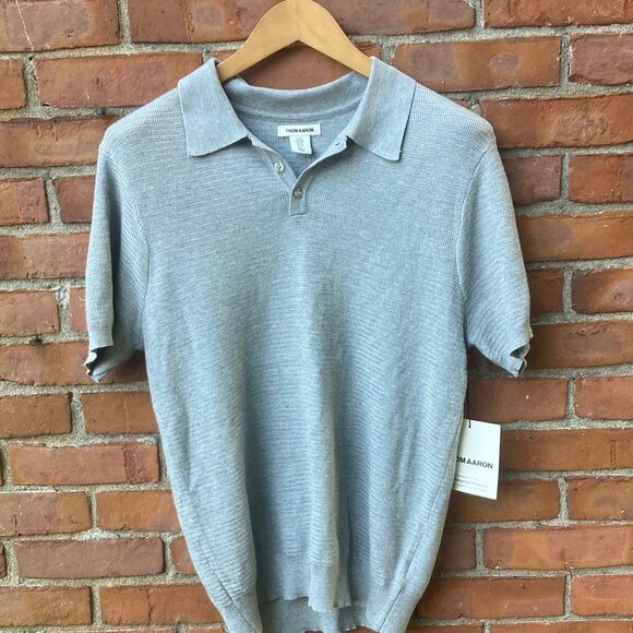 Thom Aaron Gray Men's Polo Shirt - Picture 1 of 7